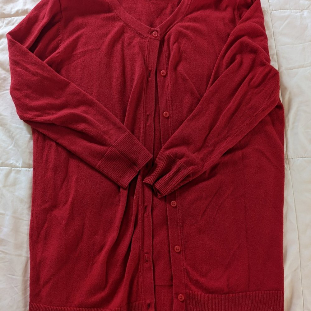 Merona red cardigan sweater - Size Large